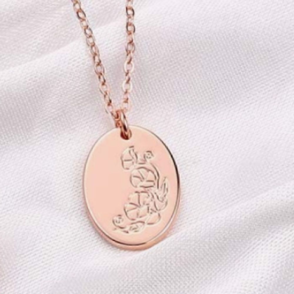 ‎Monooc September Morning Glory Girls/ Woman’s birth month Necklace